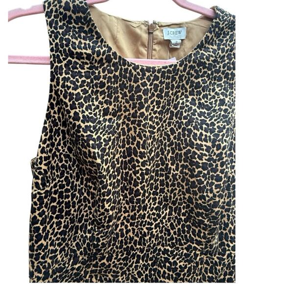 J Crew Cheetah Print Sheath Pencil Dress Size 2 NWT Office Classic Capsule Femme - Picture 4 of 8